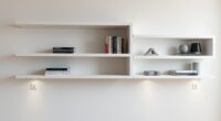 hidden charging floating shelves