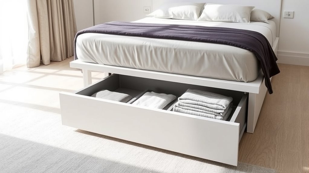 hidden under bed organization