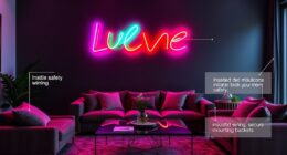 home neon sign safety