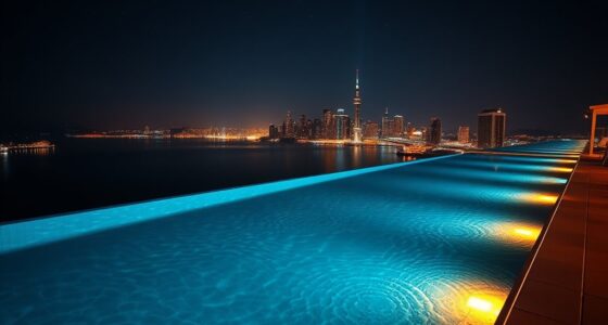 illuminating infinite pool