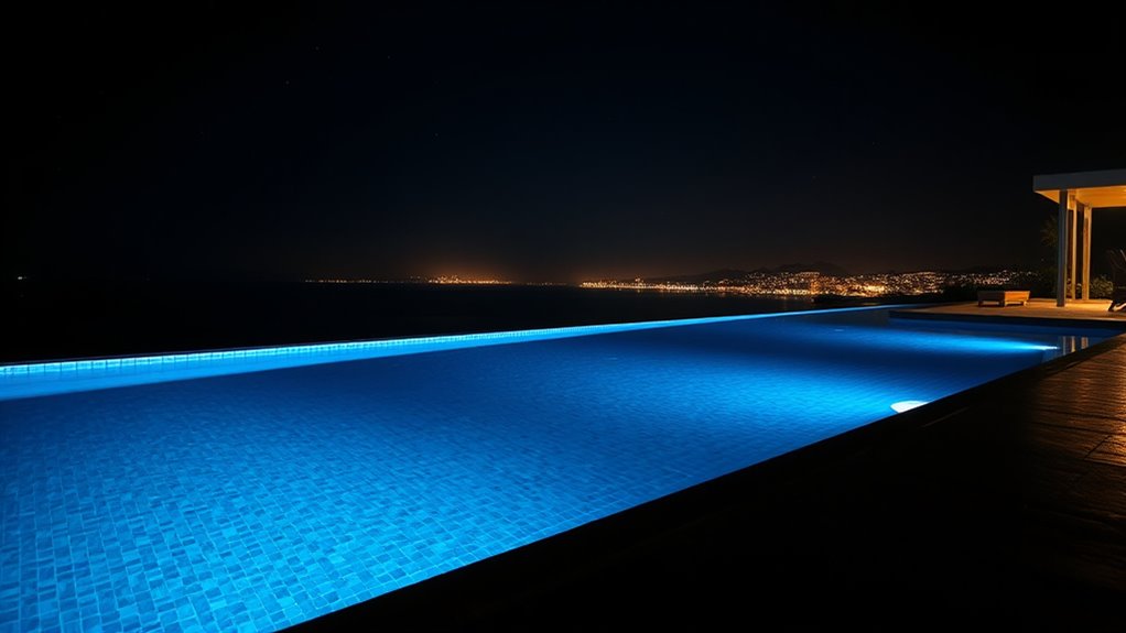 illuminating infinite pool
