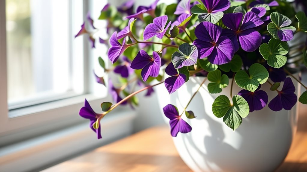 indoor purple shamrock care