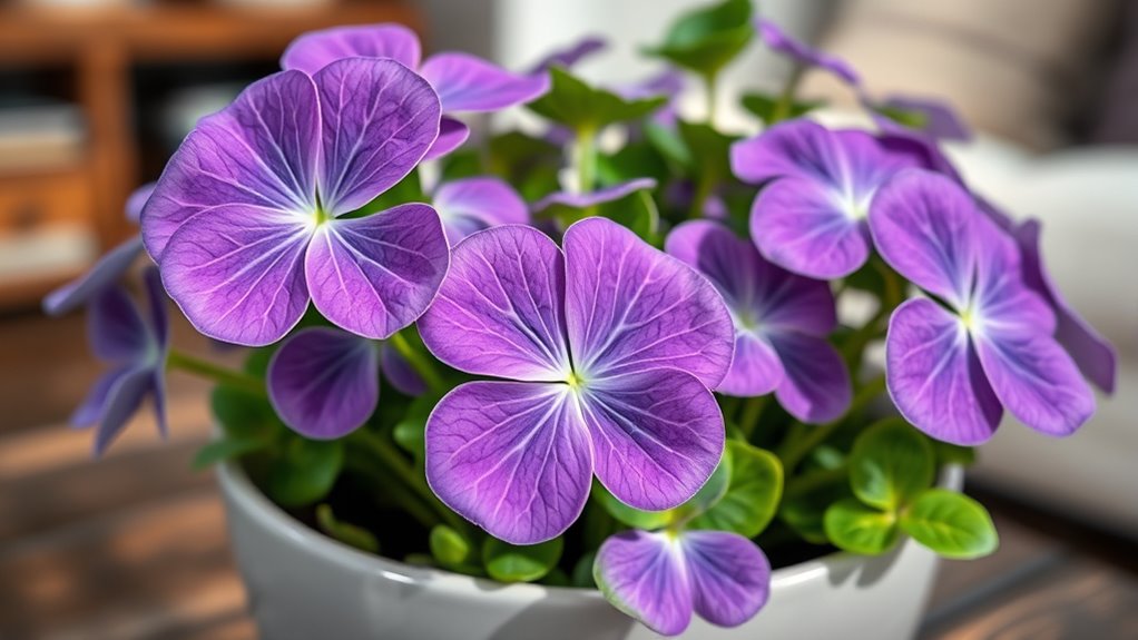indoor purple shamrock care
