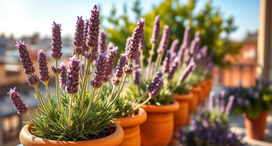 lavender in balcony containers