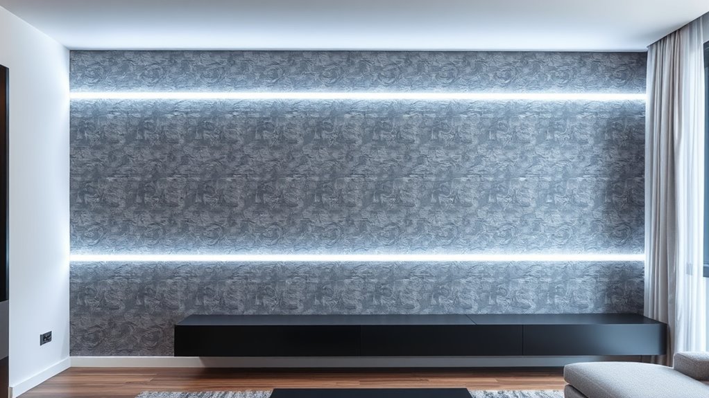 led accent wall installation