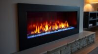 led activated fireplace atmosphere