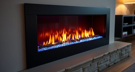 led activated fireplace atmosphere