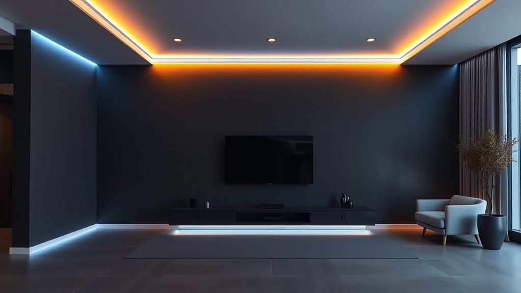 led lit accent walls