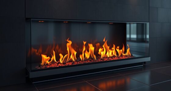 led sensor fireplace ambiance