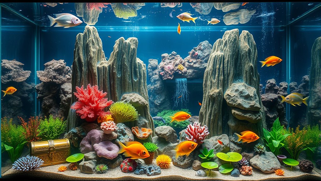luxurious aquarium decor ideas