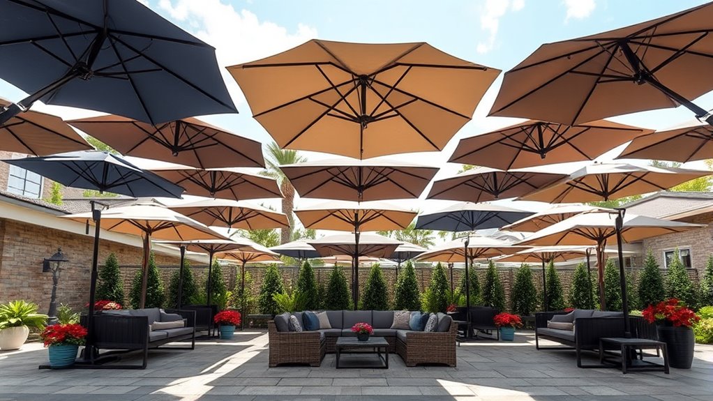 luxury durable patio umbrellas