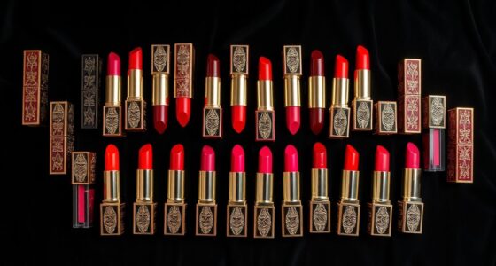 luxury lipstick collection showcase