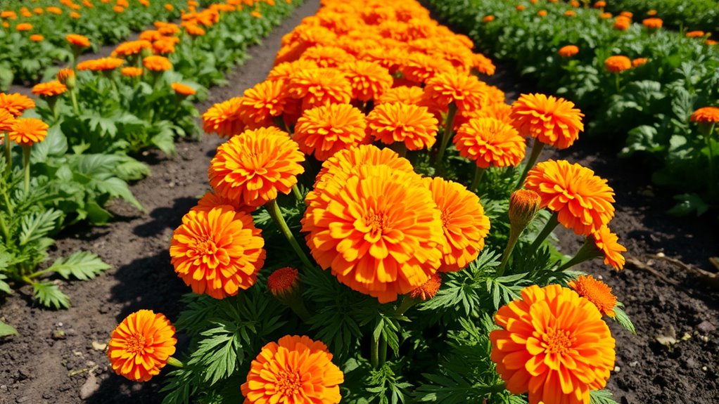 marigolds enhance vegetable beds