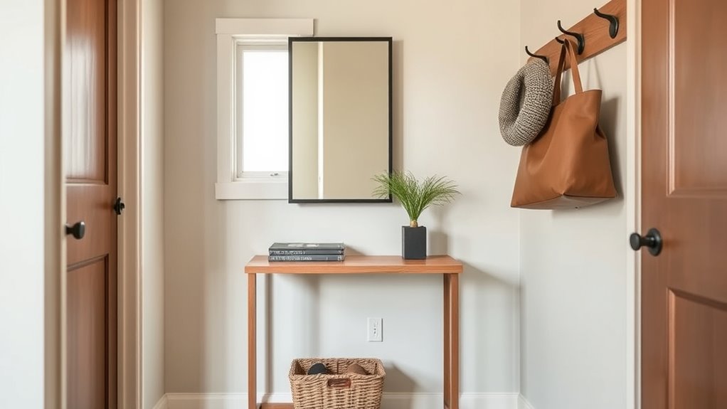 maximize small entryway storage