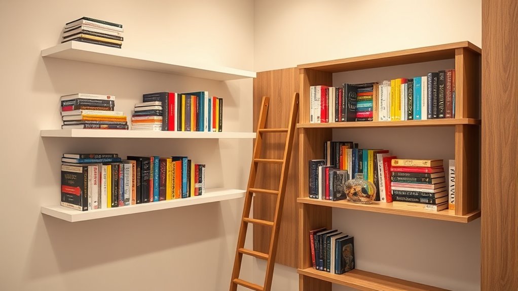 maximize space with shelves