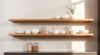 minimalist open shelves