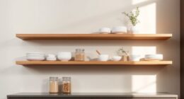minimalist open shelves