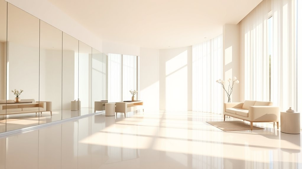 mirrors enhance space perception