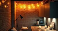 multilayered tiny apartment lighting