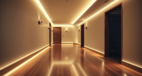 nighttime hallway illumination