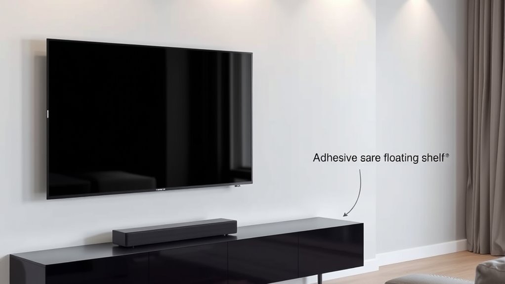 non drill wireless soundbar mounting
