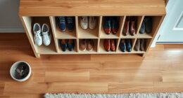 organized entryway shoe storage