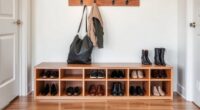 organized entryway shoe storage