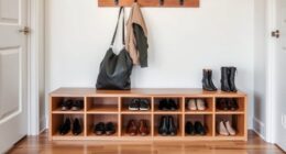organized entryway shoe storage