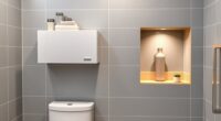 over toilet recessed storage