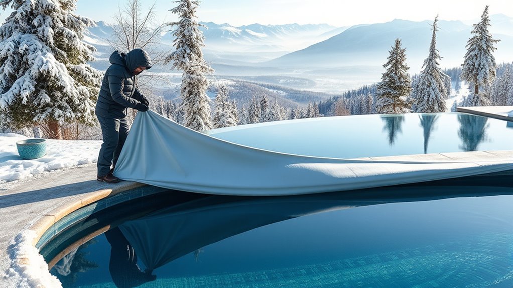 protecting infinity pool winterization