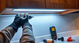safe under cabinet light installation