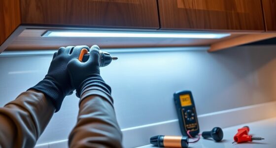 safe under cabinet light installation