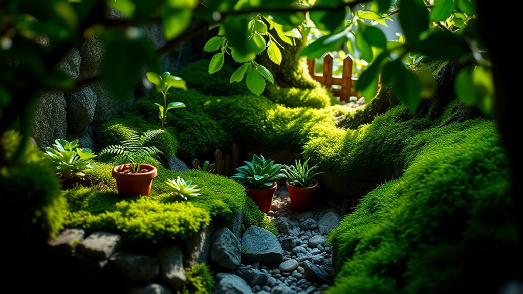 shade loving moss gardens