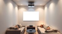 small room projector setup