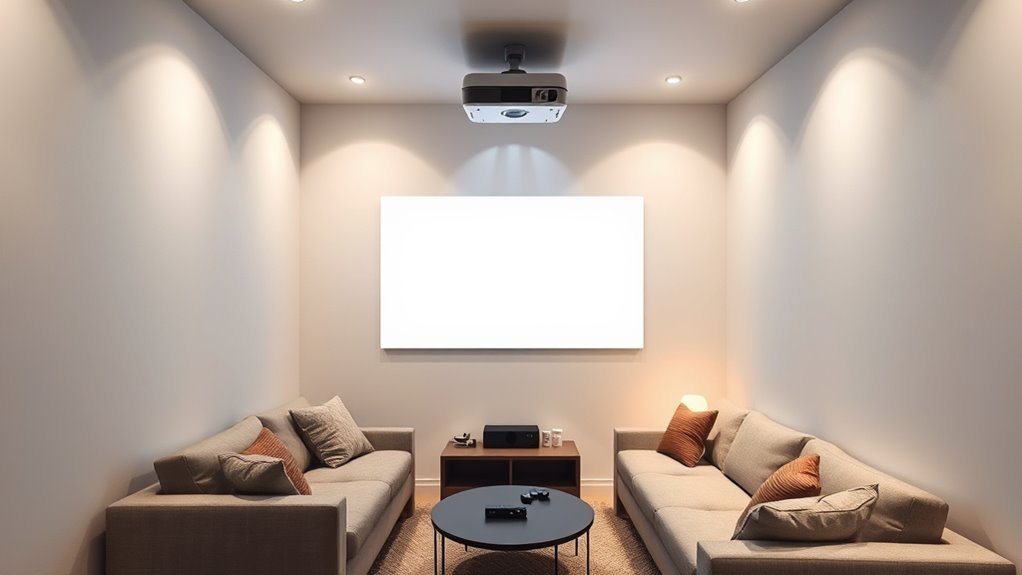 small room projector setup
