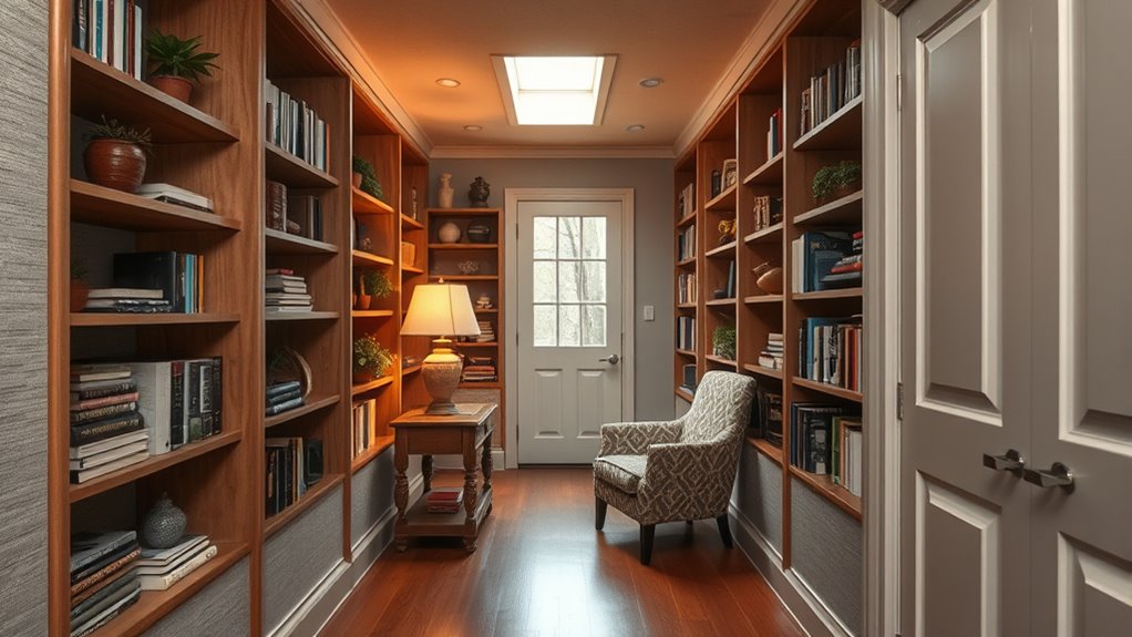 smart narrow hallway organization