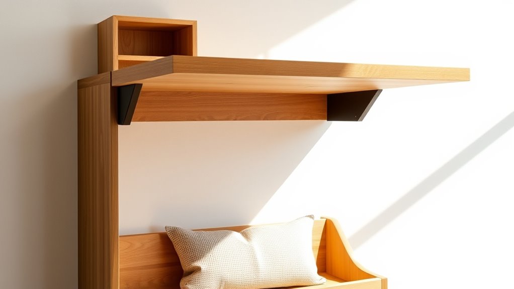 space saving ergonomic fold down desks