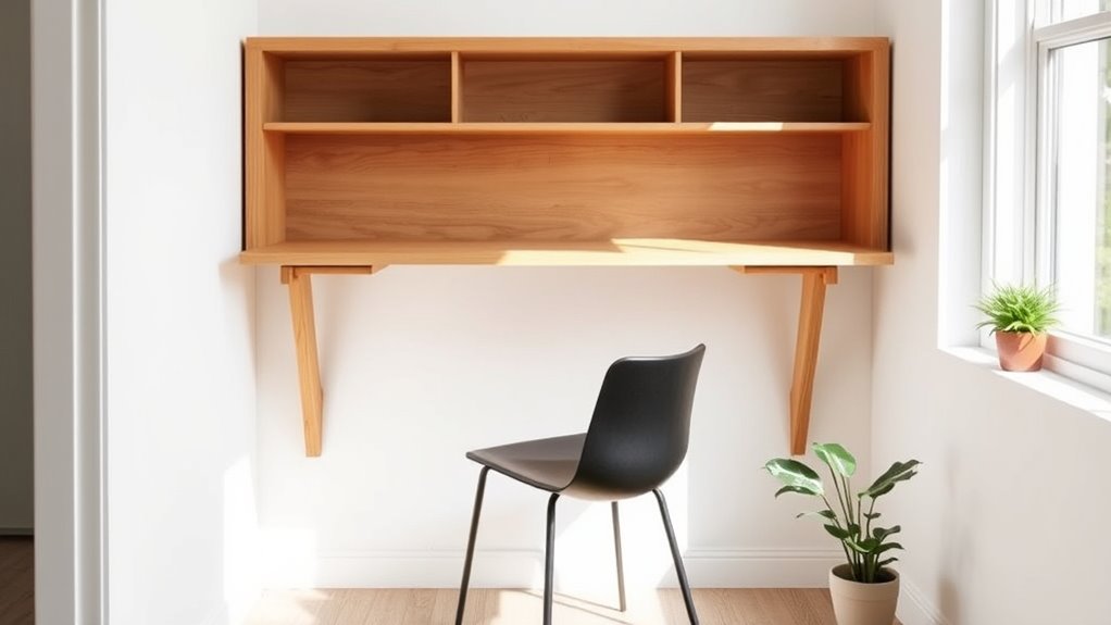 space saving ergonomic fold down desks