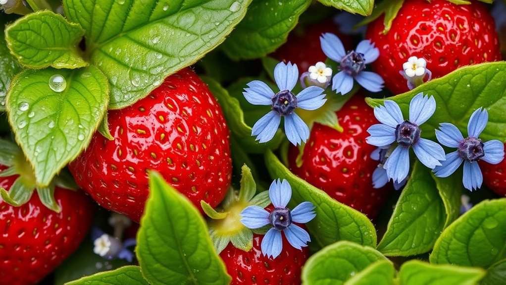 strawberries and borage attract pollinators
