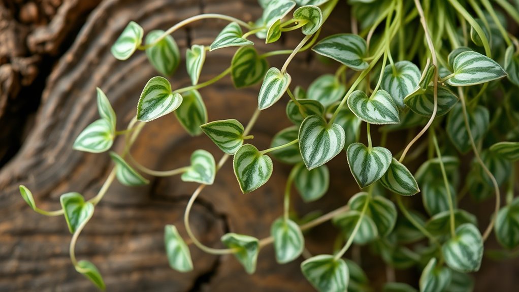 string shaped heart vine