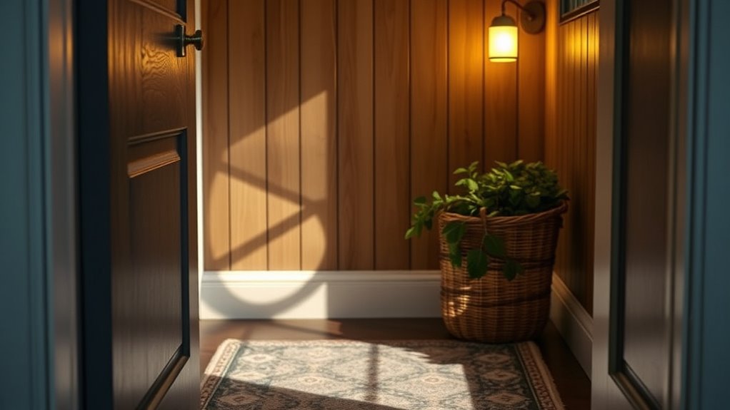 subtle inviting entry lighting