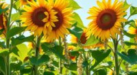 sunflowers support bean growth
