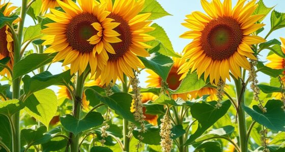 sunflowers support bean growth