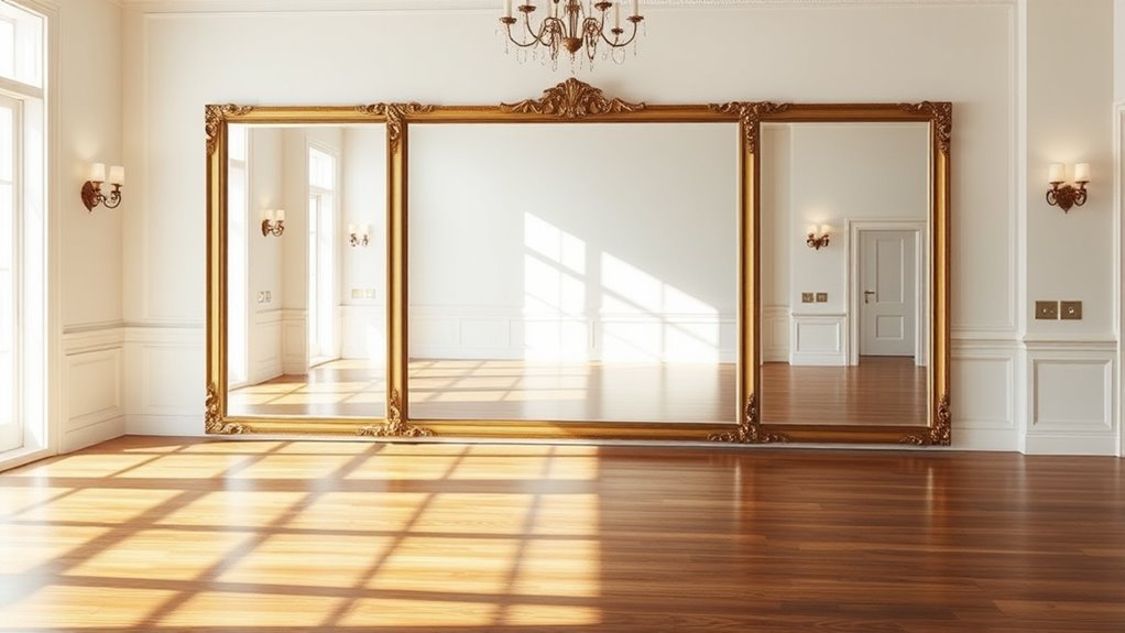 use mirrors to enlarge space