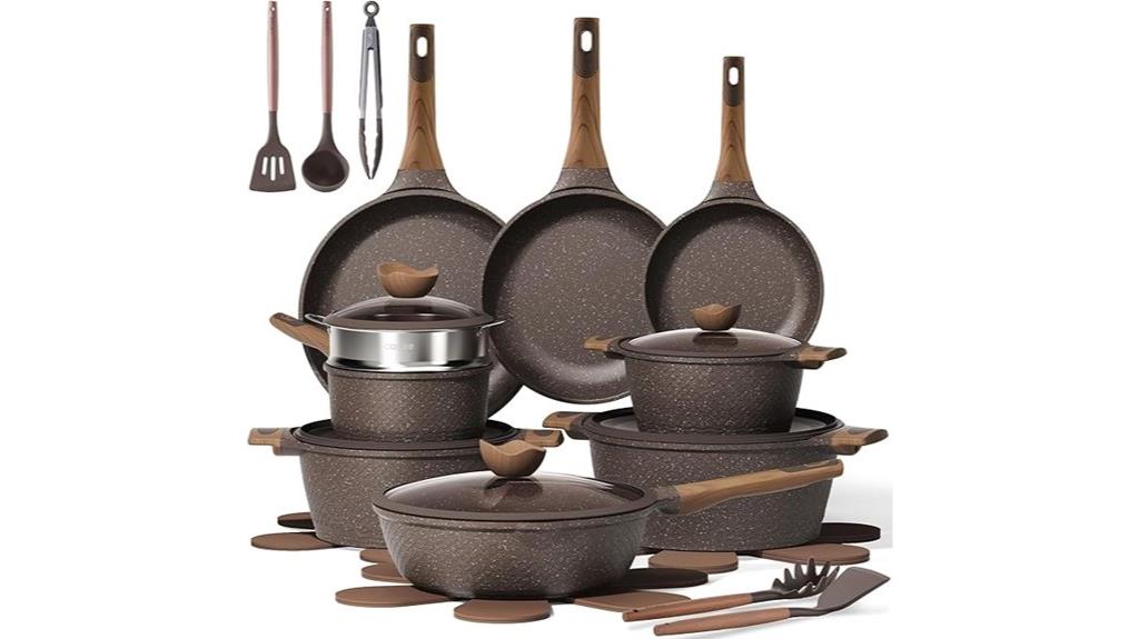 26 piece nonstick cookware set