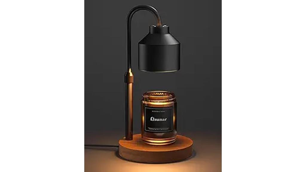 adjustable black candle warmer