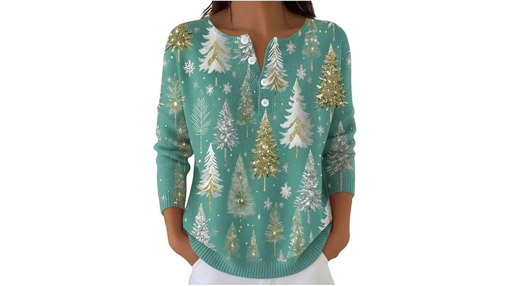 festive women s christmas henley