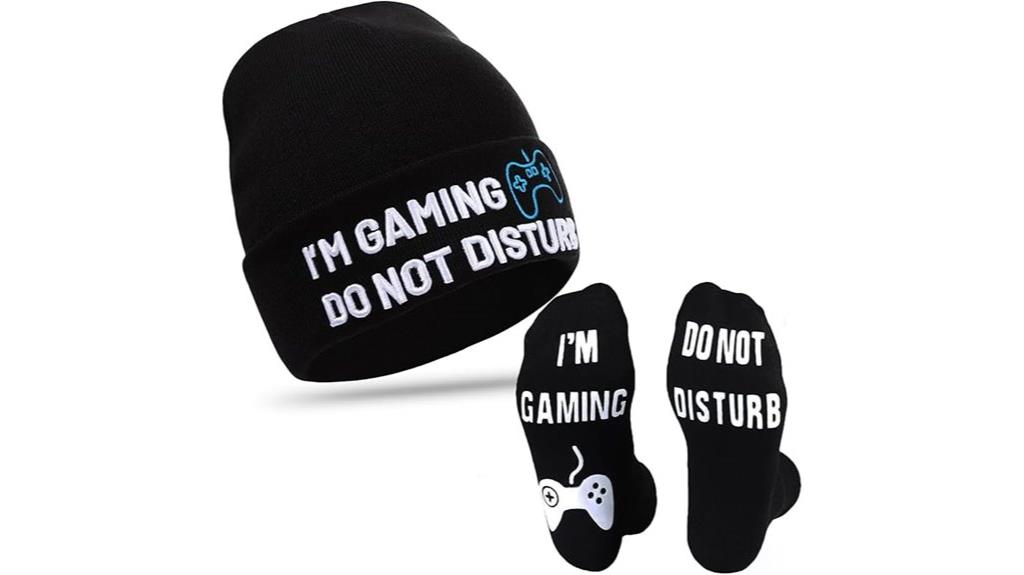 fun gaming socks beanie
