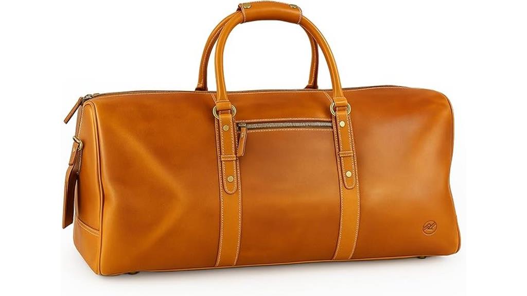 luxury genuine leather duffle