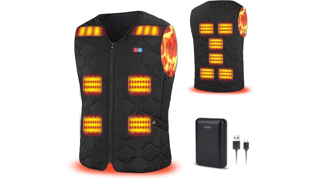 men s heated vest battery